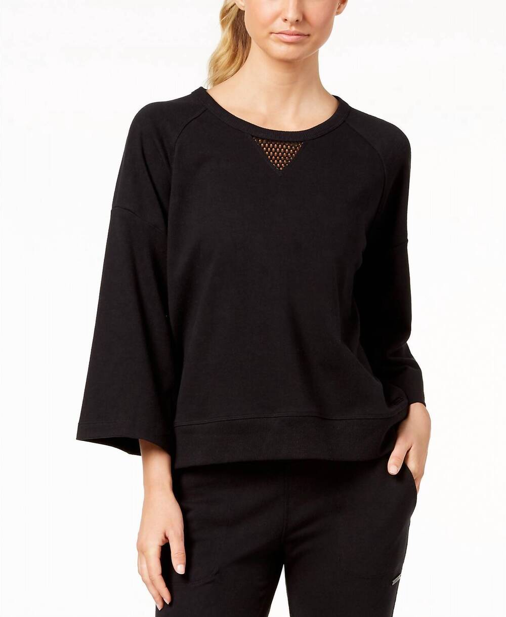 NEW CALVIN KLEIN performance workout fitness sweatshirt in black